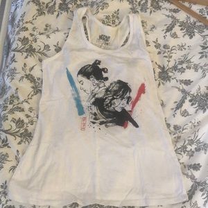 Star Wars Reylo Brush Painting Tank Top- Small